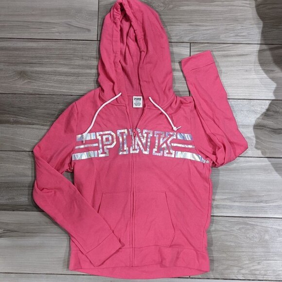 PINK Victoria's Secret Full Zip Hoodie - Picture 1 of 3